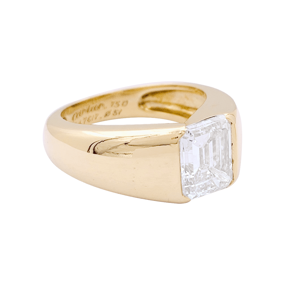 Bague Cartier or jaune, diamant 2,05 carats. - Maison Eloe