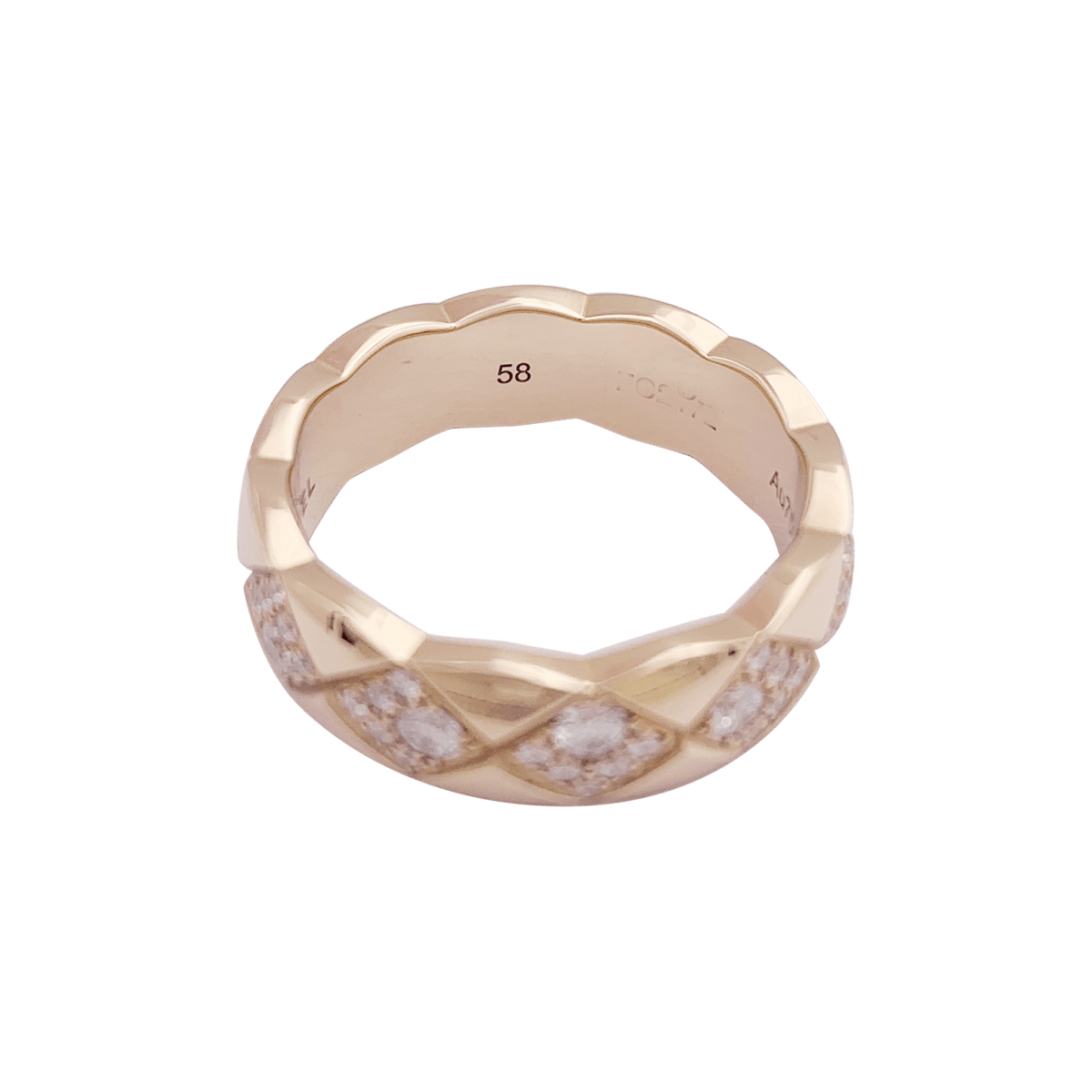 Bague Chanel, "Coco Crush", or beige, diamants. - Maison Eloe