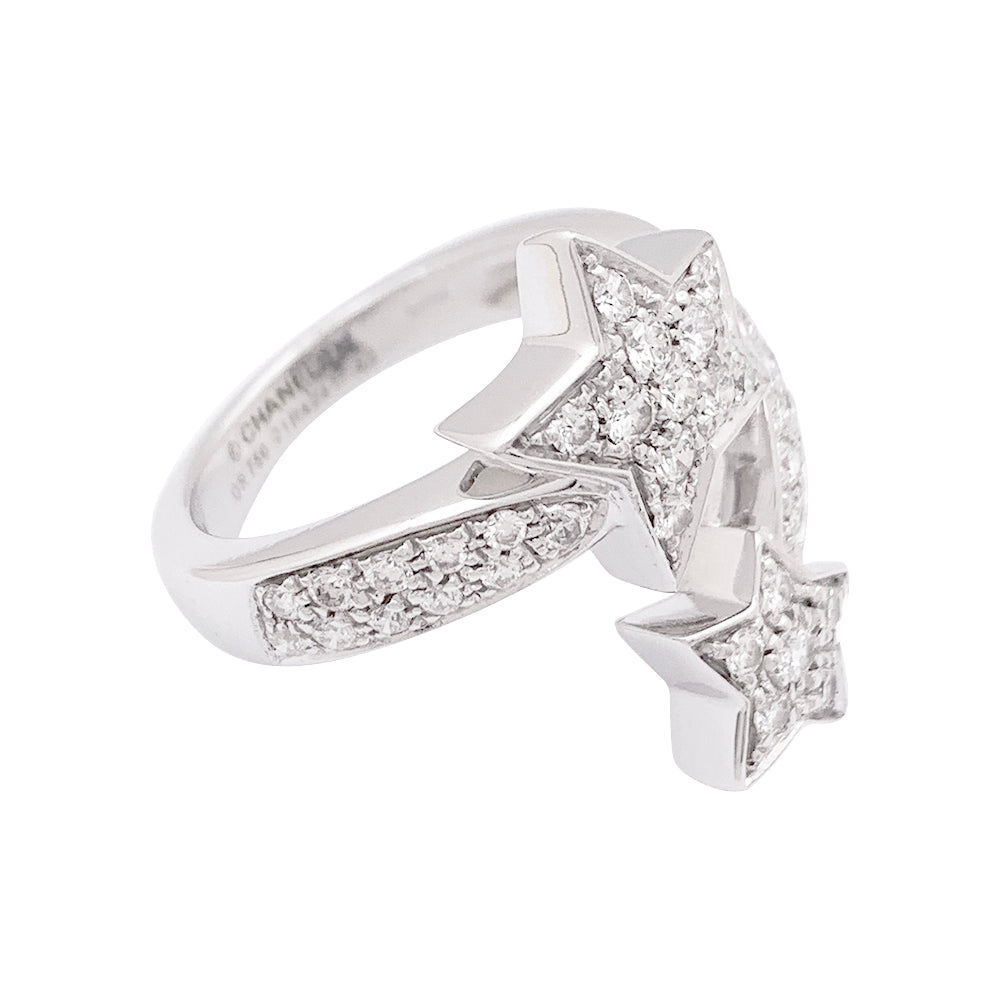 Chanel ring, "Comète", in white gold and diamonds.