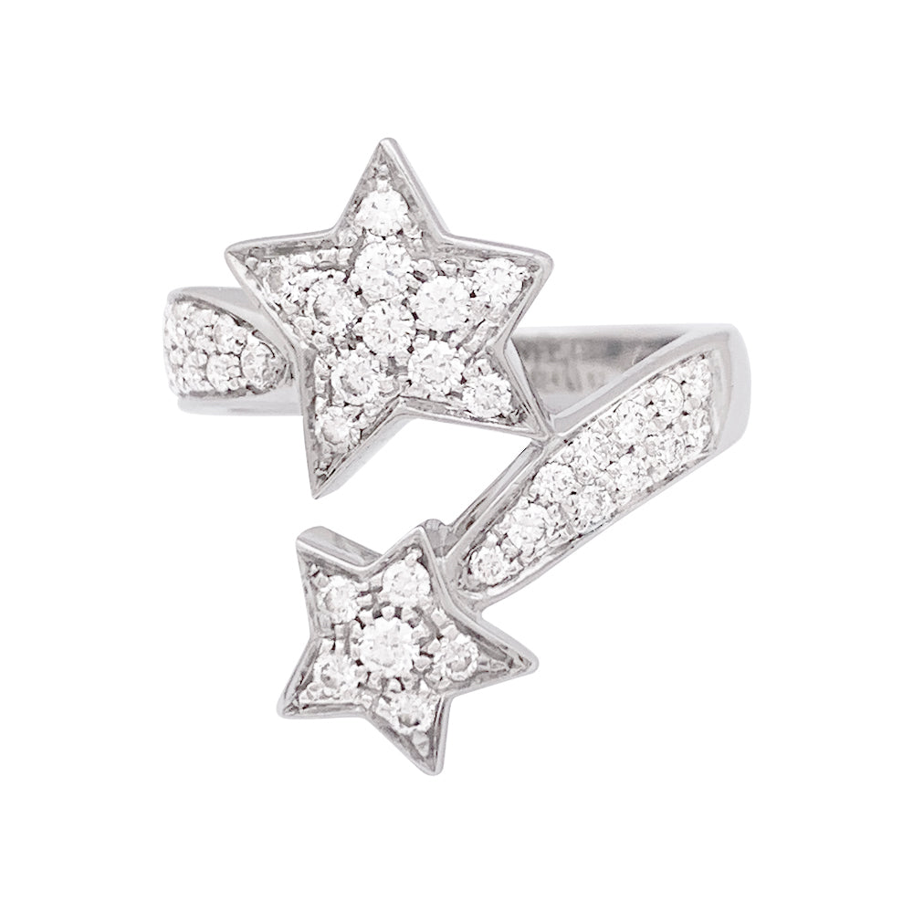 Chanel ring, "Comète", in white gold and diamonds.