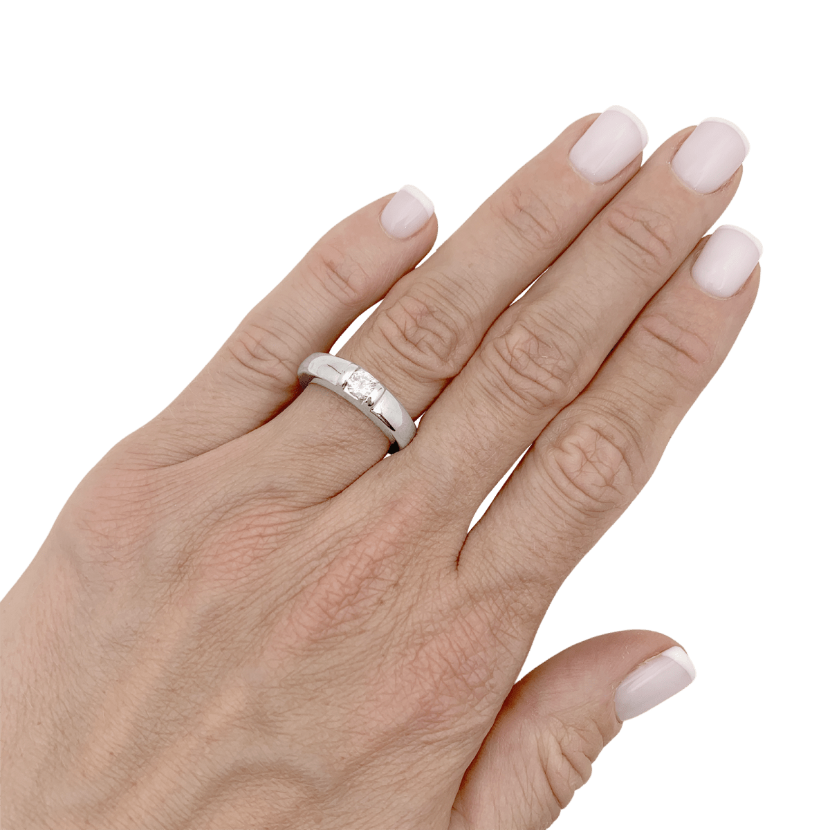 Bague Chaumet, "Gioia", or blanc, diamant. - Maison Eloe