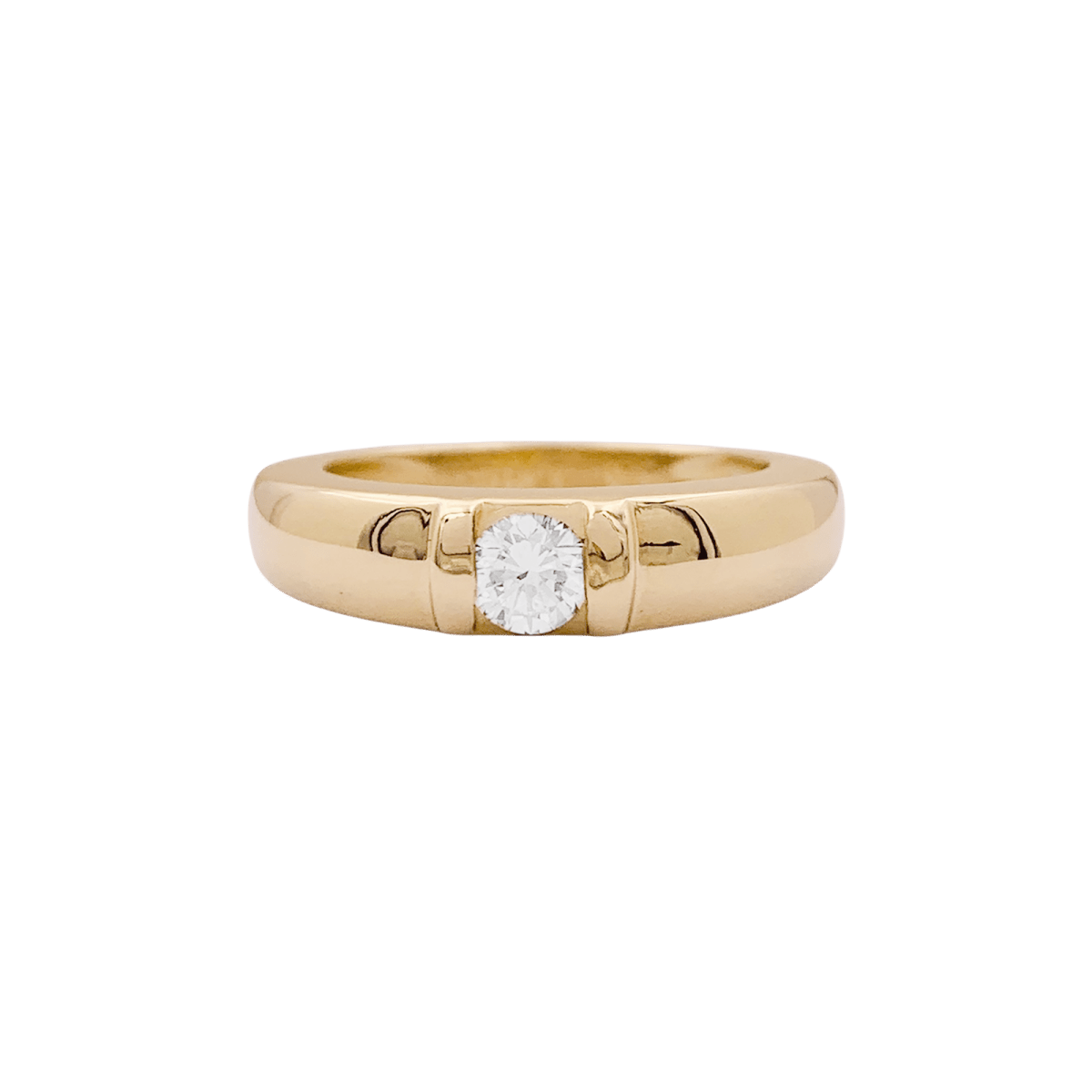 Bague Chaumet, "Gioia", or jaune, diamant. - Maison Eloe