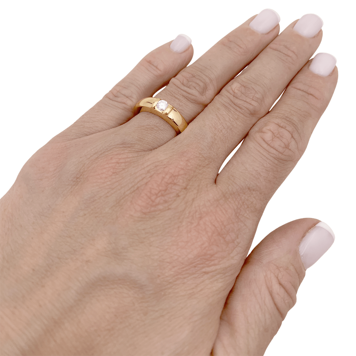 Bague Chaumet, "Gioia", or jaune, diamant. - Maison Eloe