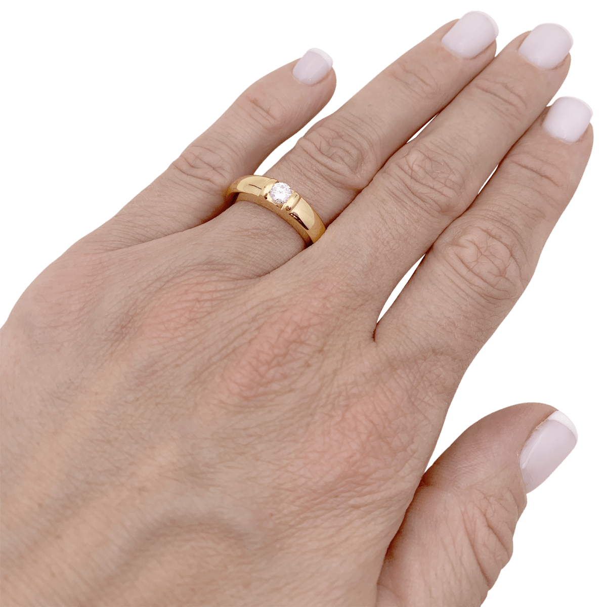 Bague Chaumet, "Gioia", or jaune, diamant. - Maison Eloe