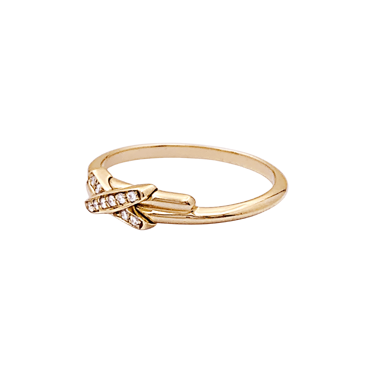 Bague Chaumet, "Jeux de Liens", or rose et diamants. - Maison Eloe