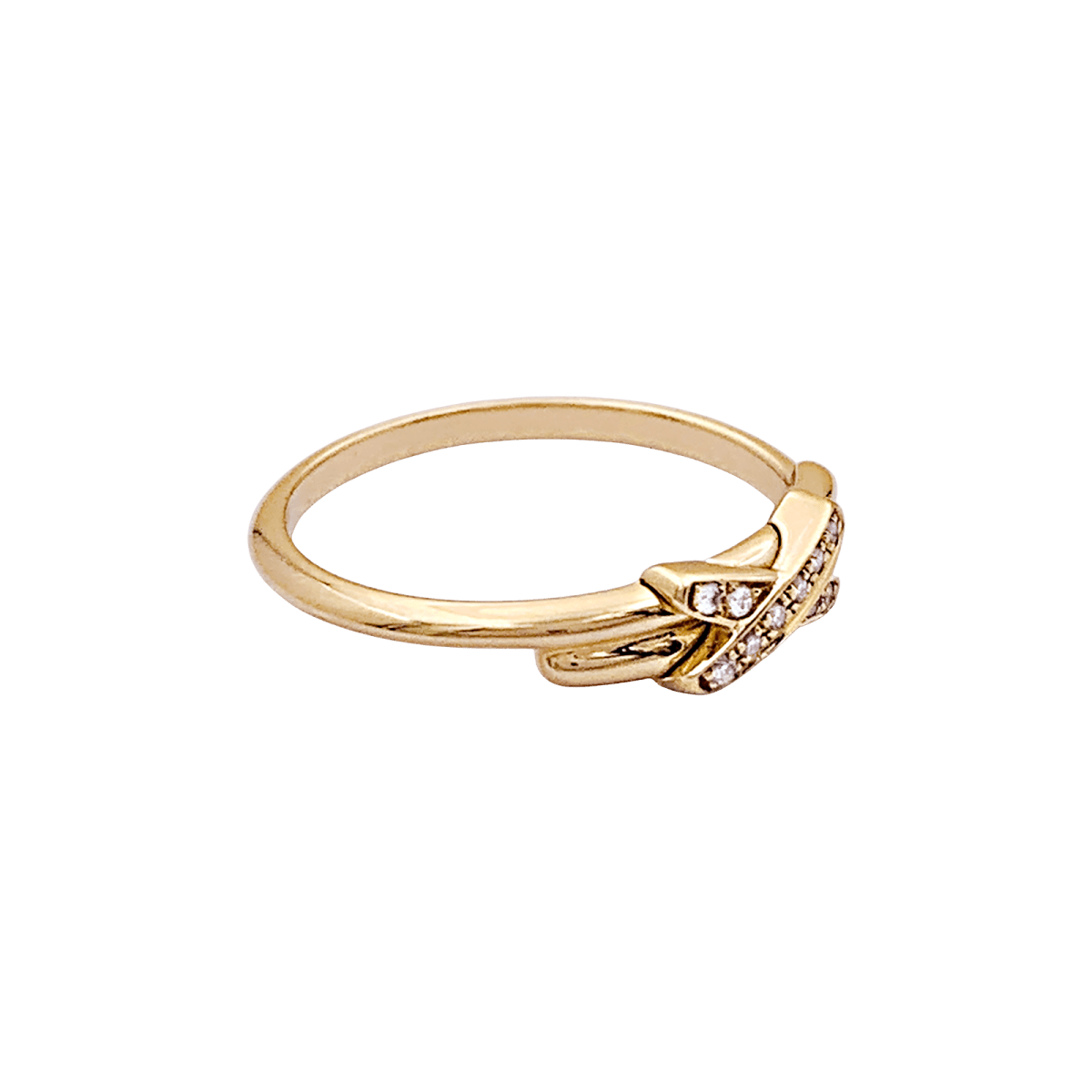 Bague Chaumet, "Jeux de Liens", or rose et diamants. - Maison Eloe