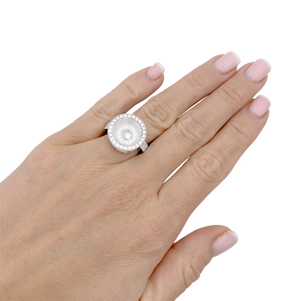 Chopard ring, "Happy Spirit", white gold, diamonds.