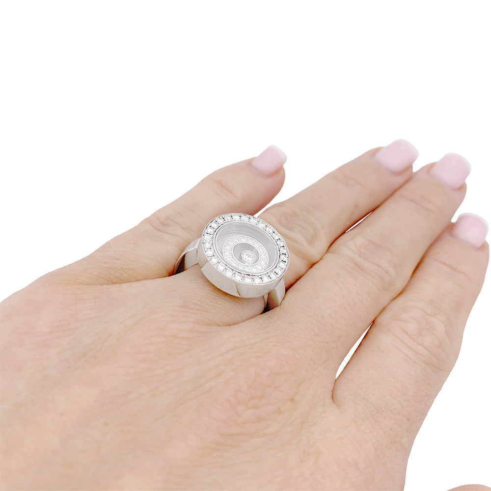 Chopard ring, "Happy Spirit", white gold, diamonds.