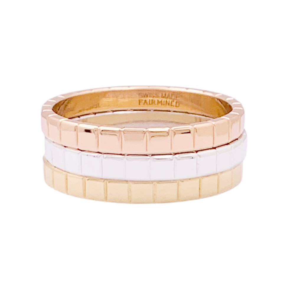 Bague Chopard "Ice Cube" or blanc.