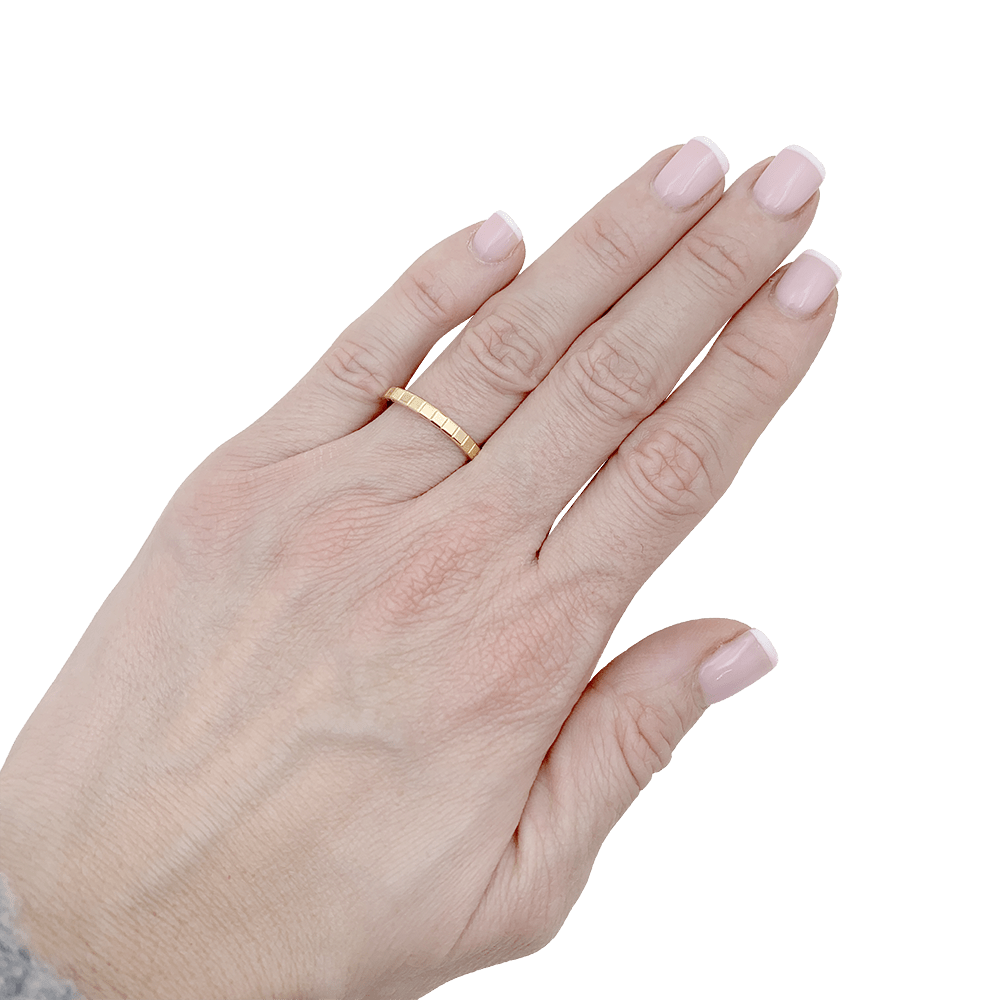 Bague Chopard "Ice Cube" or jaune. - Maison Eloe