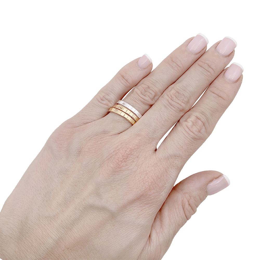 Bague Chopard "Ice Cube" or jaune. - Maison Eloe