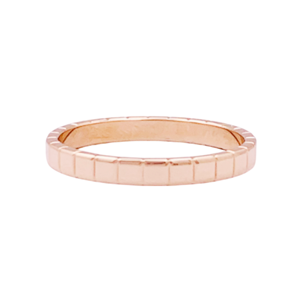 Bague Chopard "Ice Cube" or rose.