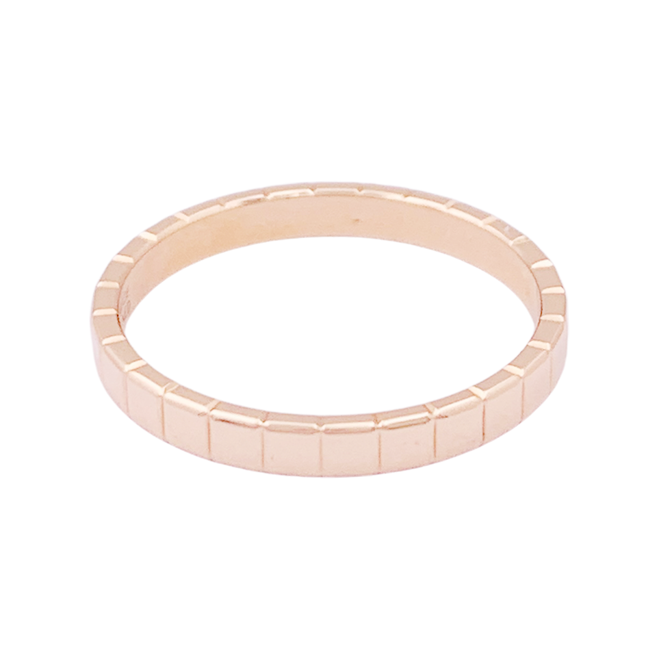 Bague Chopard "Ice Cube" or rose.