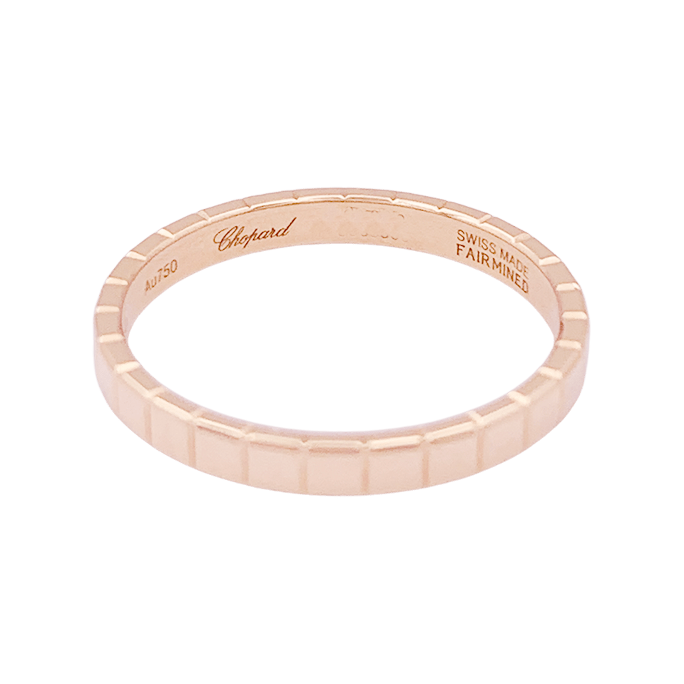 Bague Chopard "Ice Cube" or rose. - Maison Eloe