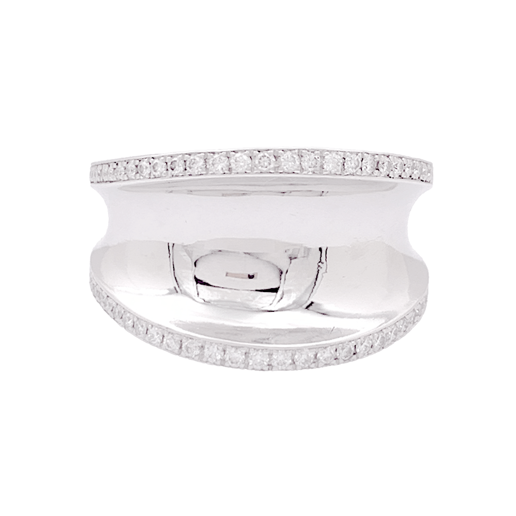 Bague Chopard "Impérial" or blanc, diamants. - Maison Eloe