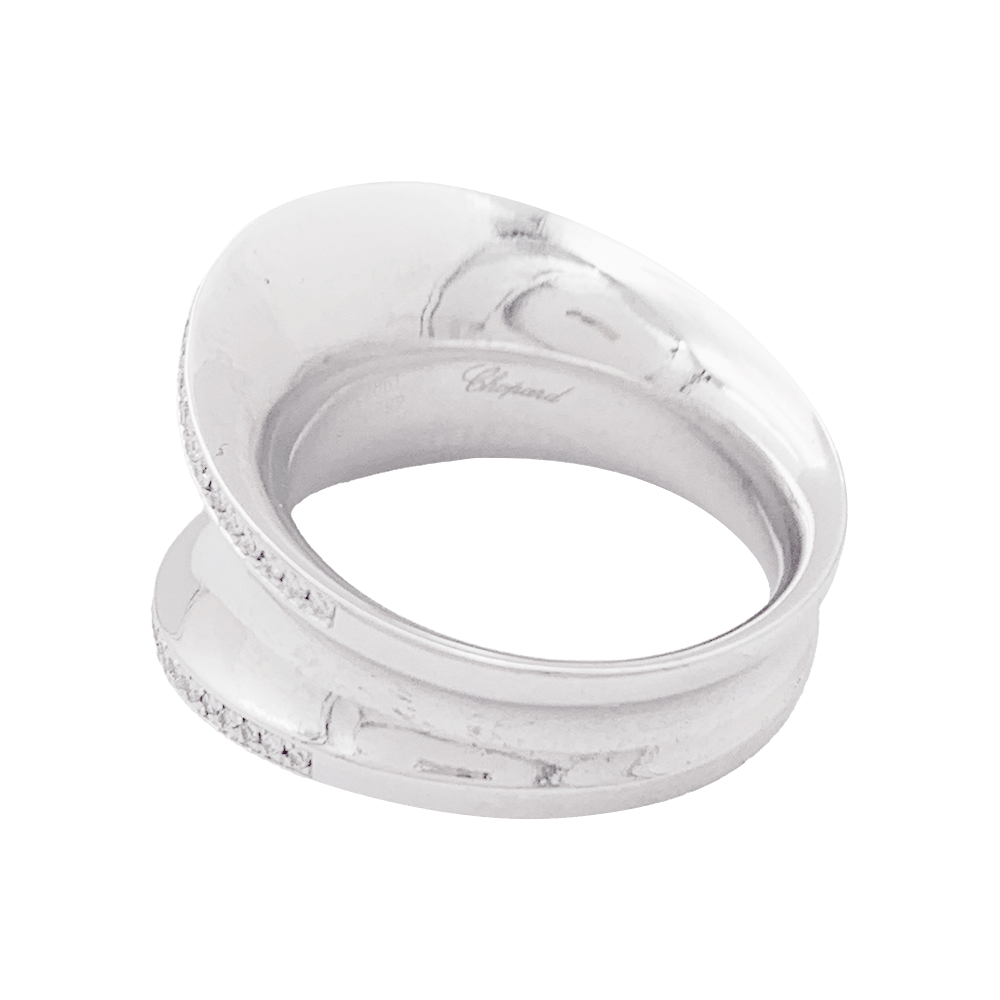 Bague Chopard "Impérial" or blanc, diamants. - Maison Eloe