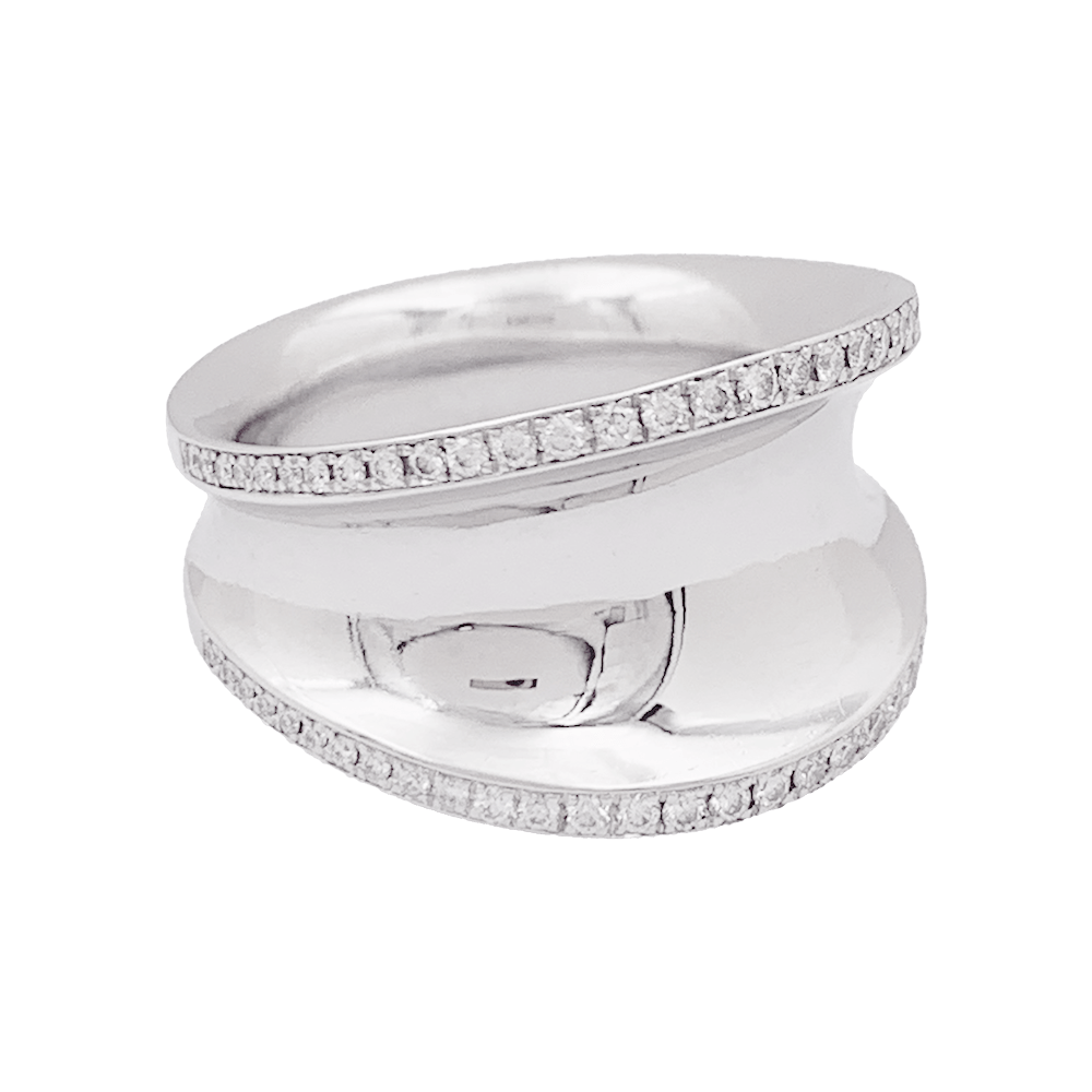 Bague Chopard "Impérial" or blanc, diamants. - Maison Eloe