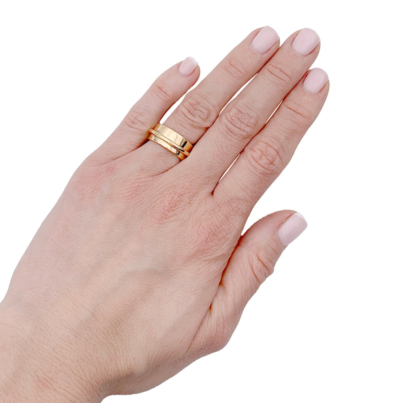 Dinh Van ring, "Ariane", yellow gold.
