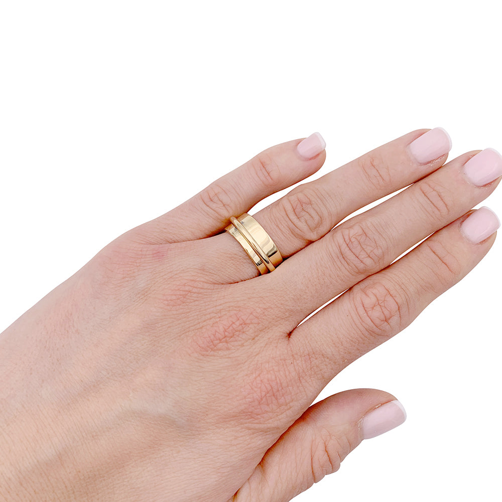 Dinh Van ring, "Ariane", yellow gold.