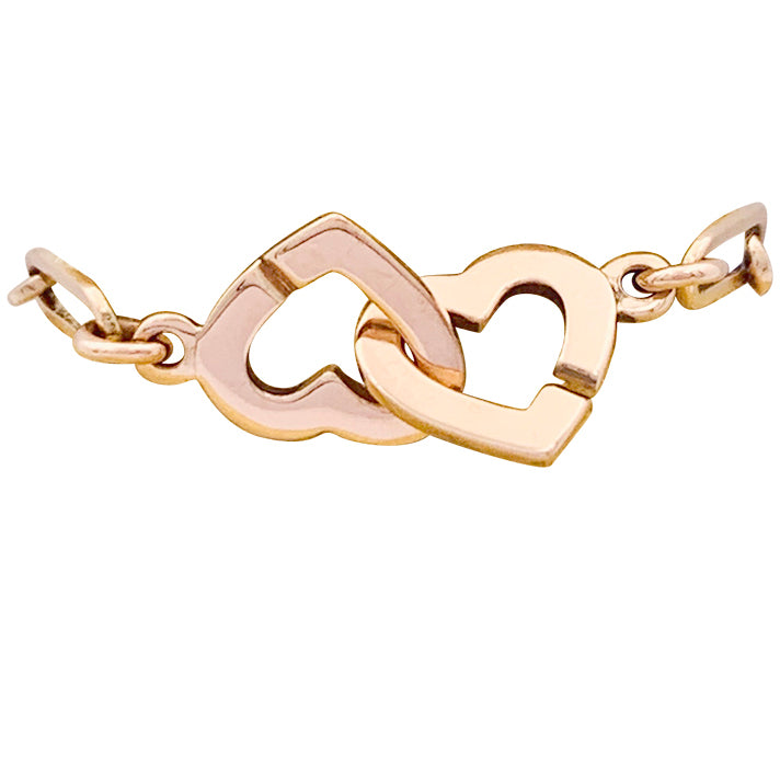 Bague Dinh Van, "Doubles Coeur" or rose.