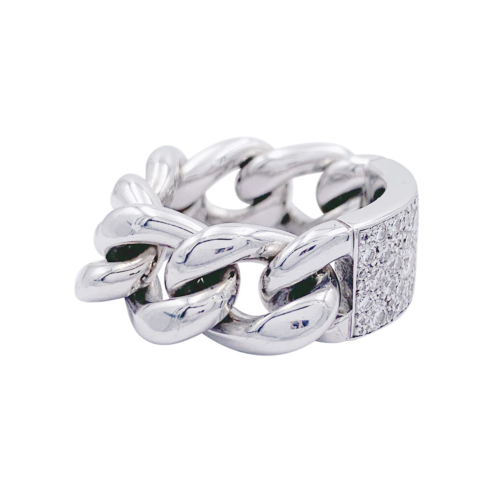 Dior ring, "Gourmette", white gold and diamonds.