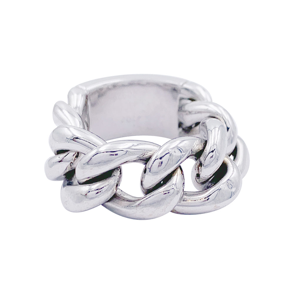 Bague Dior, "Gourmette", or blanc et diamants.