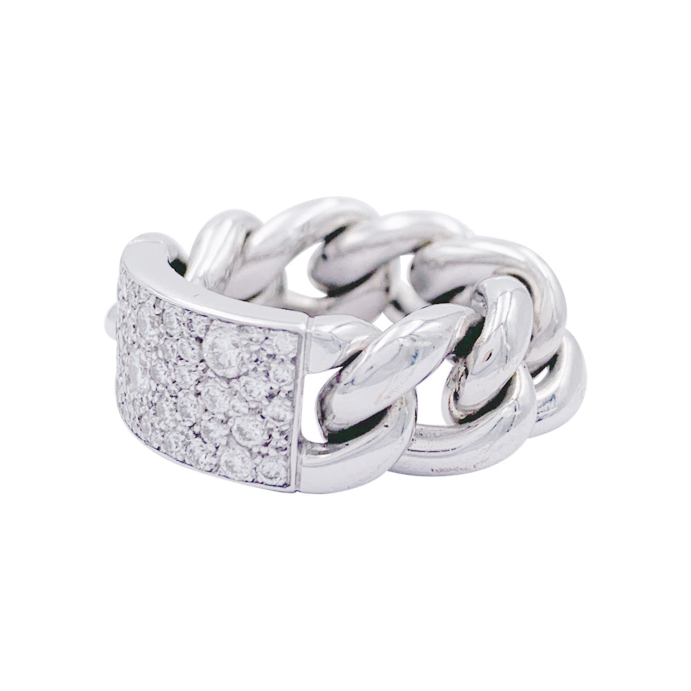 Dior ring, "Gourmette", white gold and diamonds.