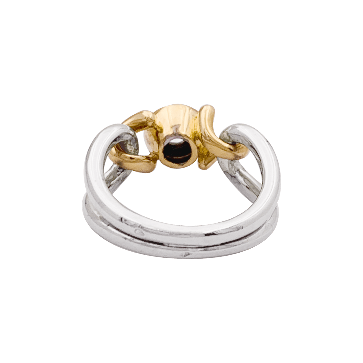 Bague FRED, deux tons d'or et diamant. - Maison Eloe