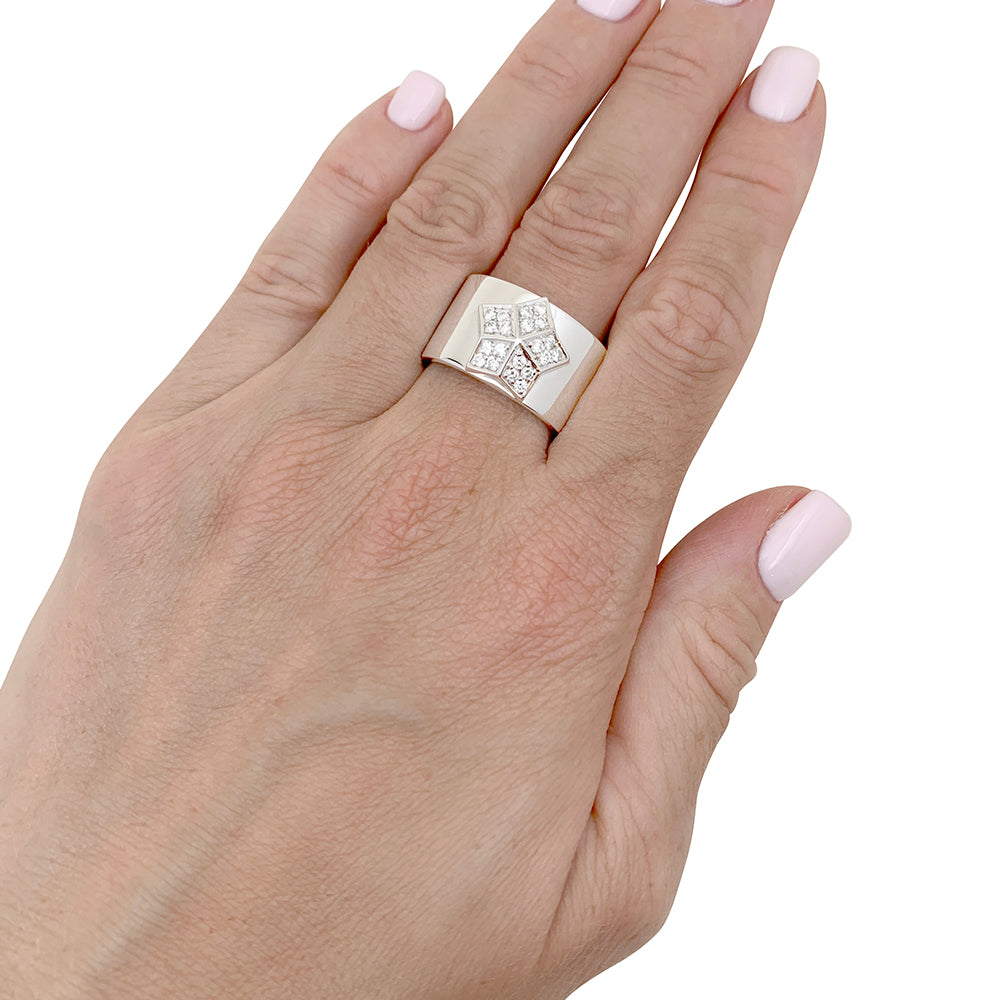 Fred ring, "Lucifer", white gold, diamonds.