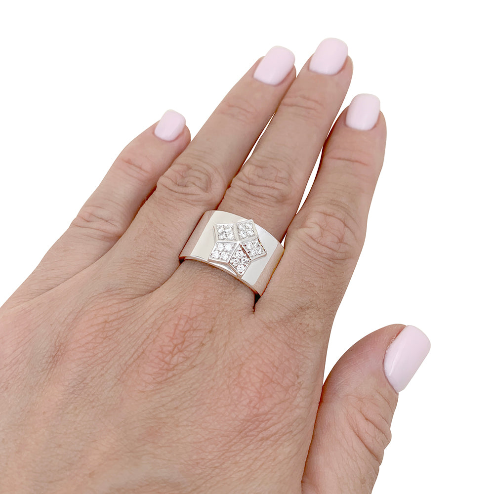 Fred ring, "Lucifer", white gold, diamonds.