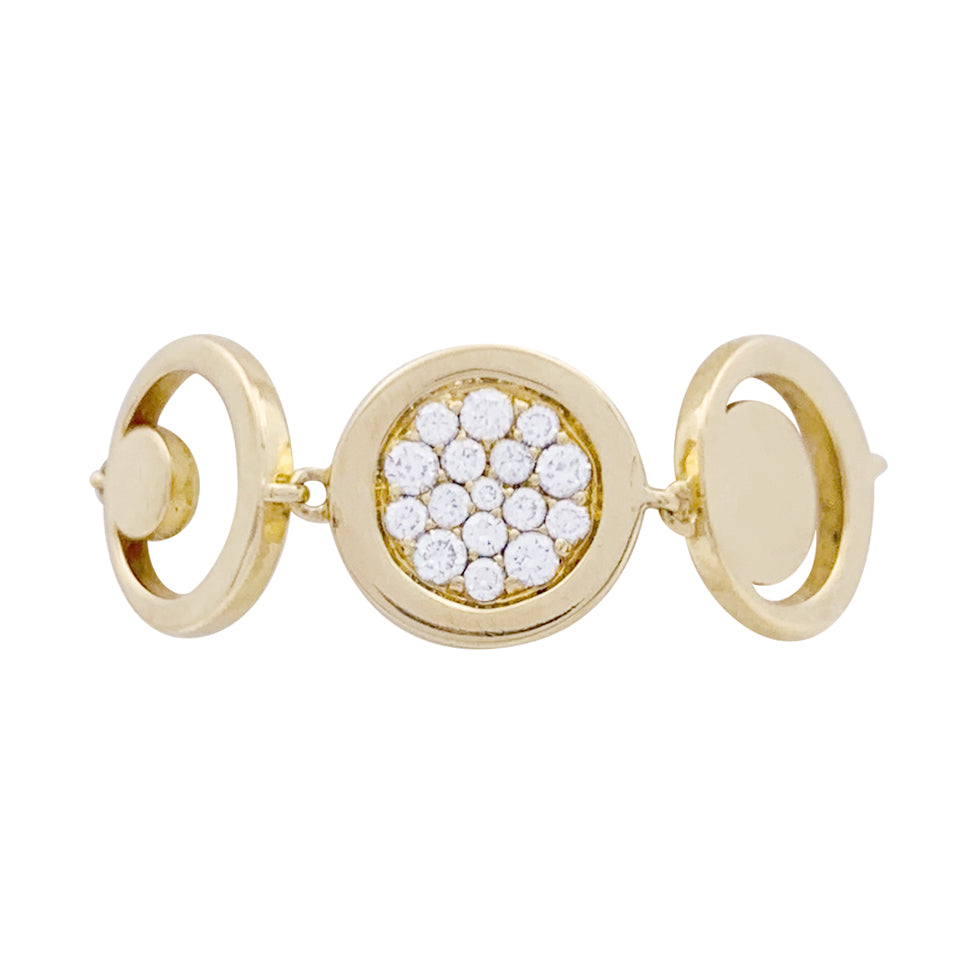 Bague Fred, "Miss Fred Moon" or jaune, diamants.