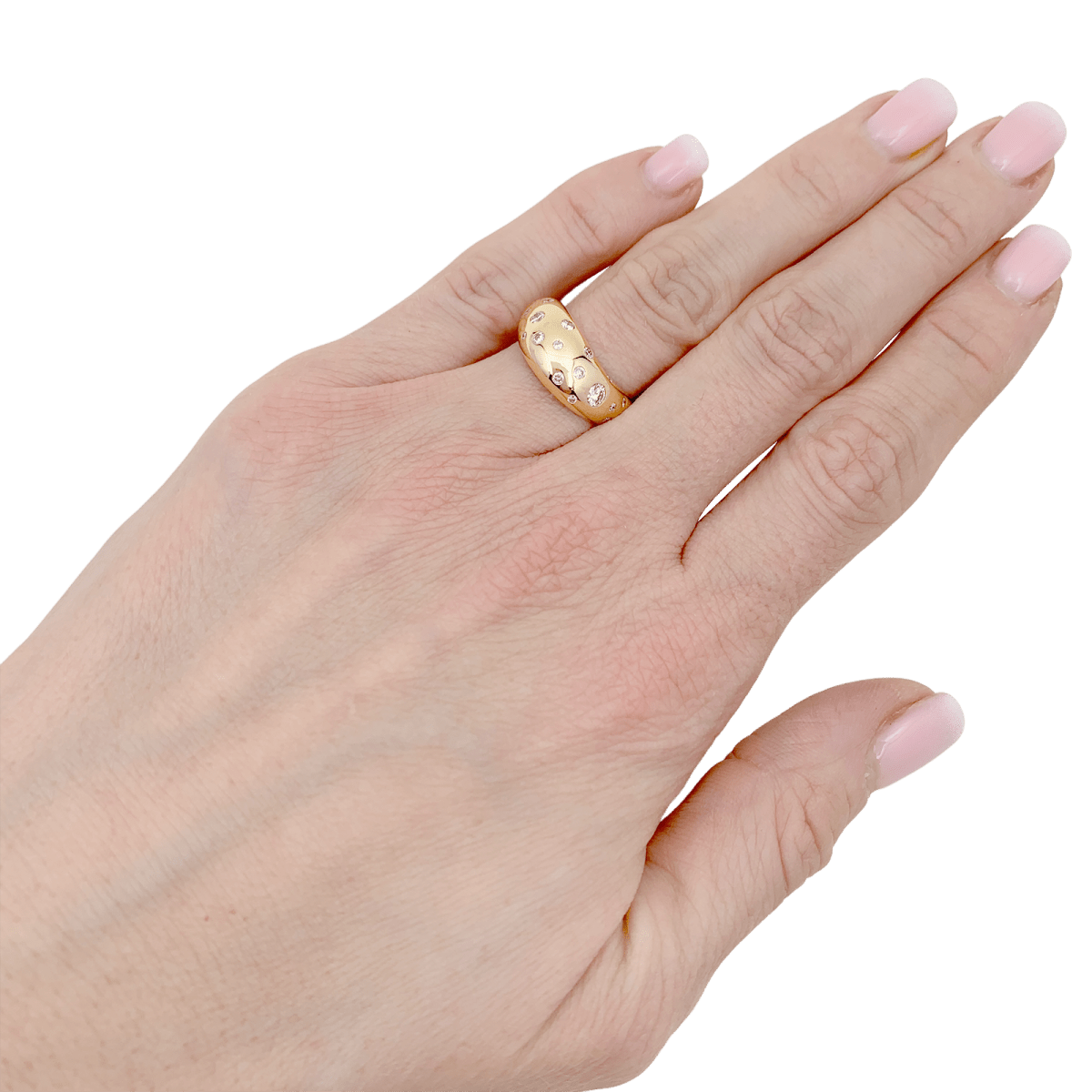 Bague Fred "Mouvementée" or jaune, diamants. - Maison Eloe