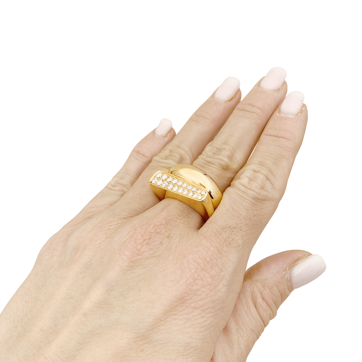 Bague Fred, "Success" or rose, diamants. - Maison Eloe