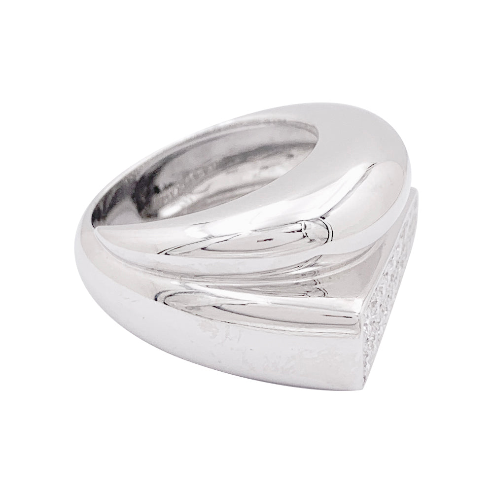 Bague Fred, "Sucess" or blanc, diamants.