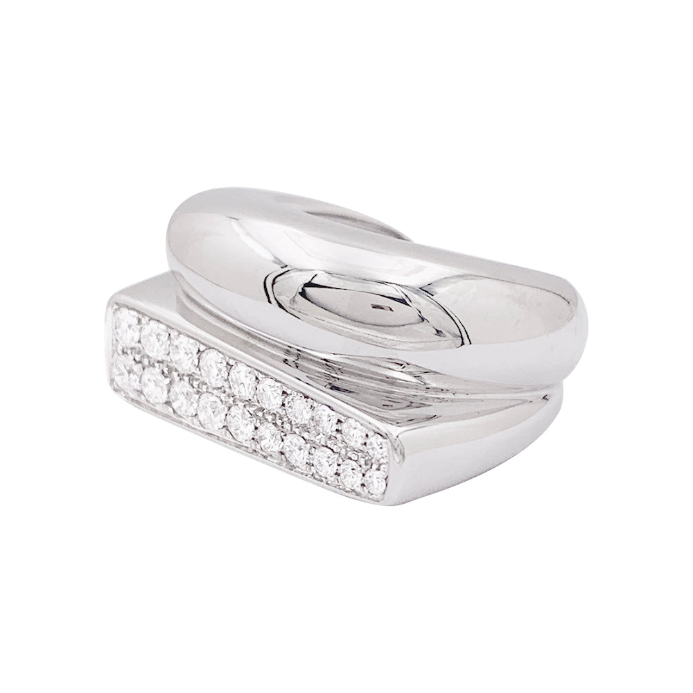 Fred ring, "Sucess" white gold, diamonds.