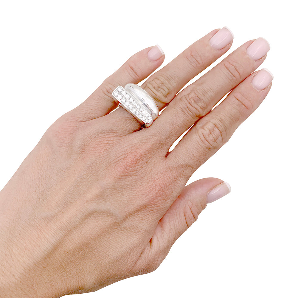 Fred ring, "Sucess" white gold, diamonds.