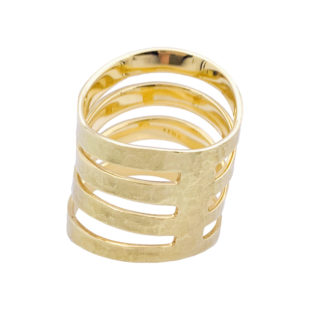 H.Stern ring, "Oscar Niemeyer", matte yellow gold.