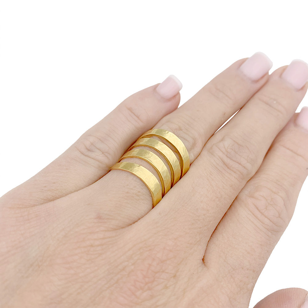 H.Stern ring, "Oscar Niemeyer", matte yellow gold.