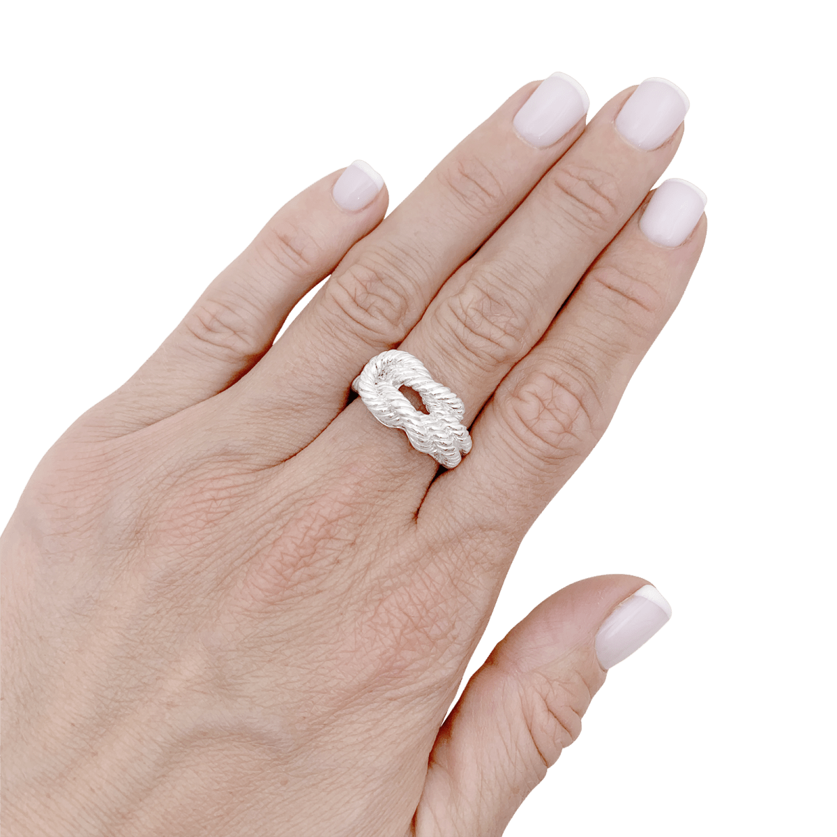 Bague HERMÈS, "Audierne" en argent. - Maison Eloe