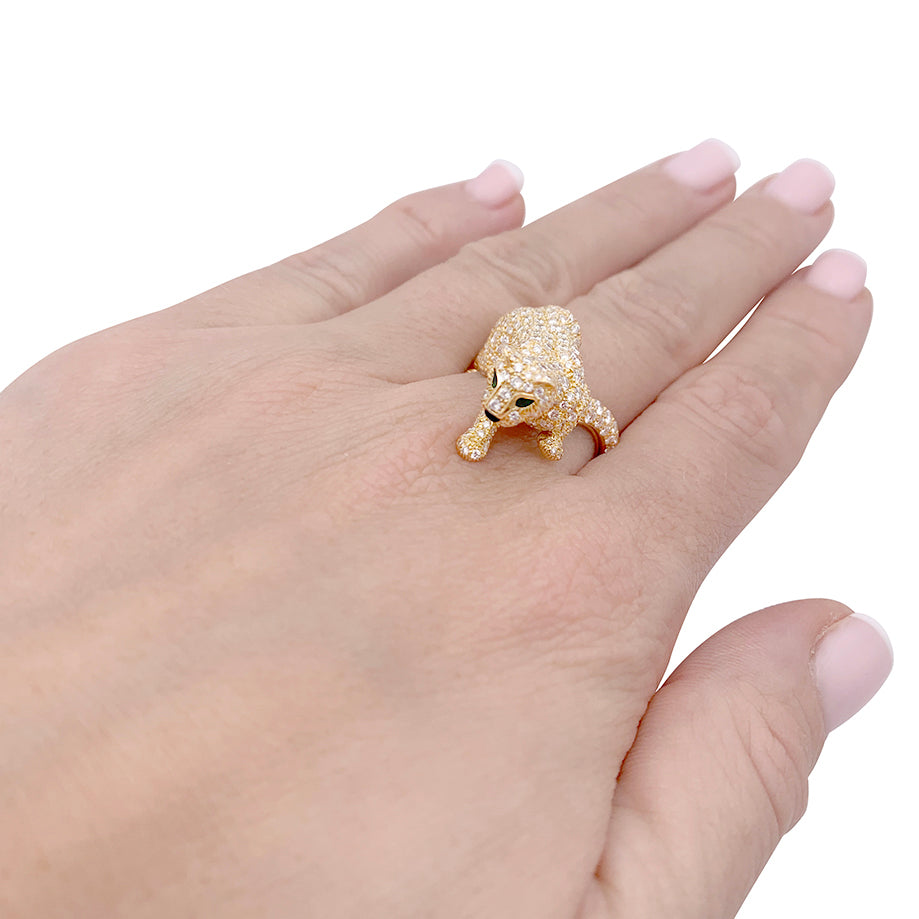 Cartier High Jewelry ring, "Panthère de Cartier", yellow gold, diamonds.