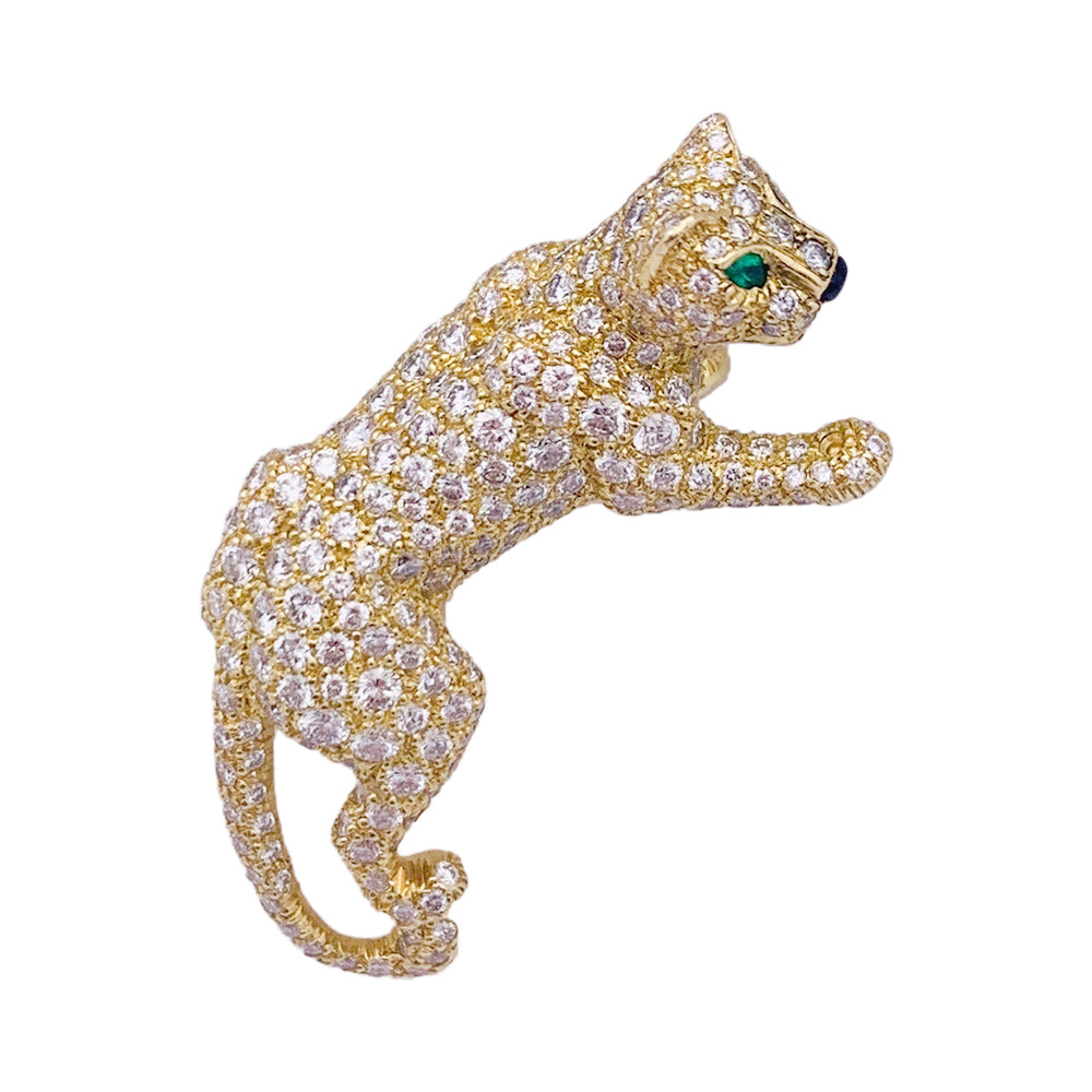Bague Haute Joaillerie Cartier, "Panthère de Cartier", or jaune, diamants.