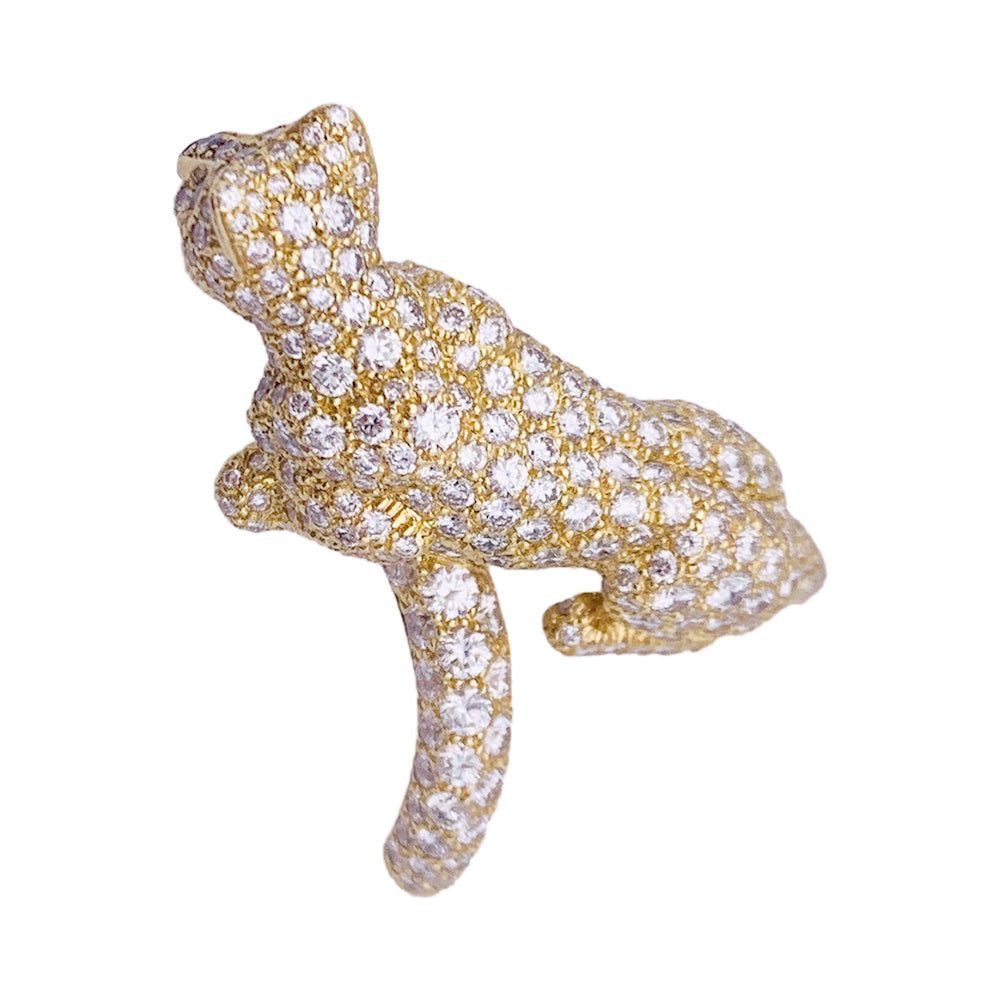 Cartier High Jewelry ring, "Panthère de Cartier", yellow gold, diamonds.