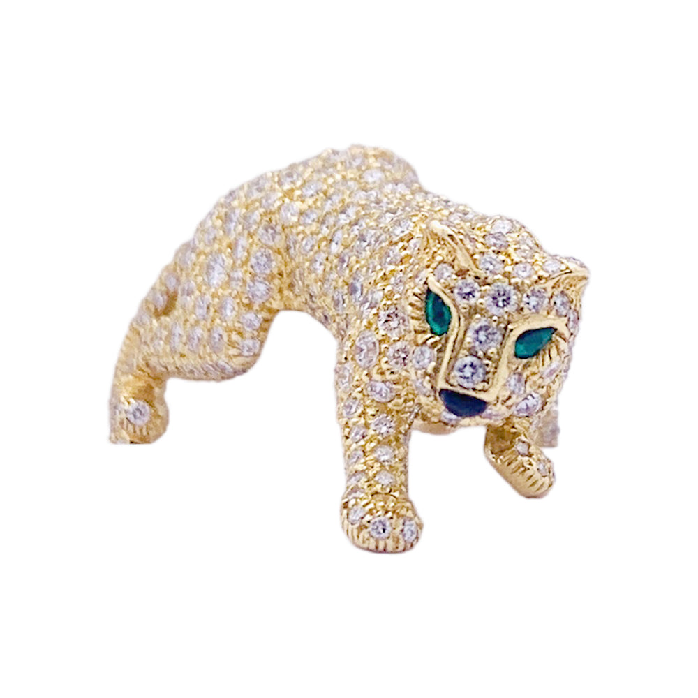 Cartier High Jewelry ring, "Panthère de Cartier", yellow gold, diamonds.