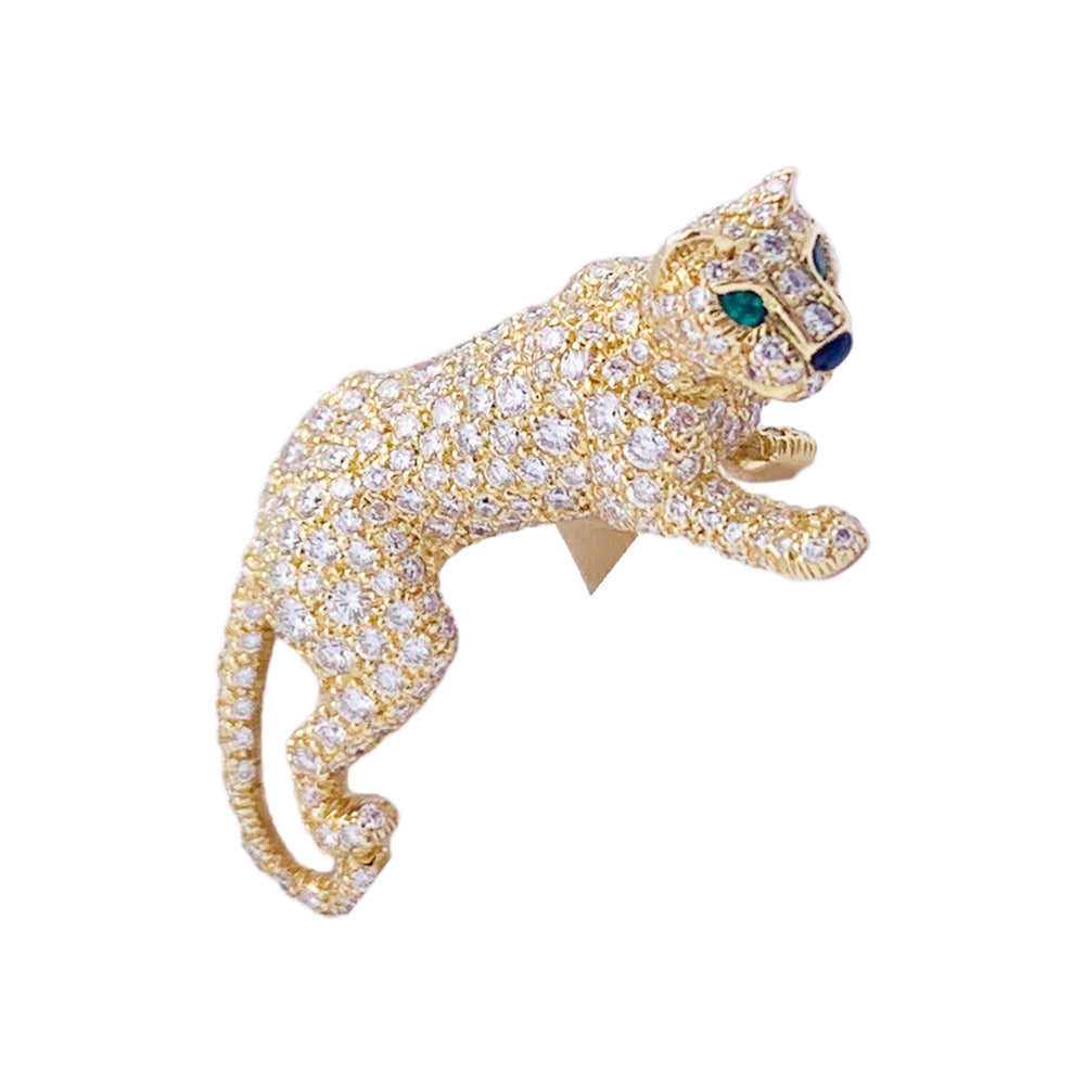 Cartier High Jewelry ring, "Panthère de Cartier", yellow gold, diamonds.