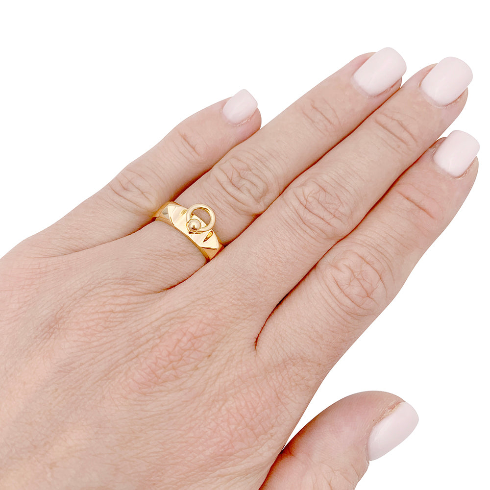Hermès ring, "Dog collar", yellow gold.