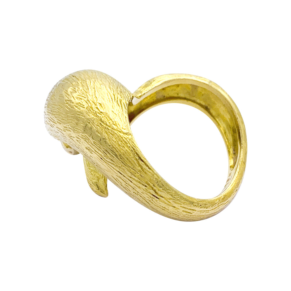 Hermès ring, "Dauphin", yellow gold.