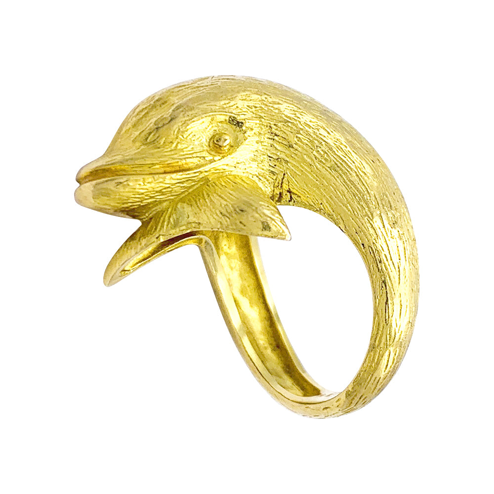 Hermès ring, "Dauphin", yellow gold.