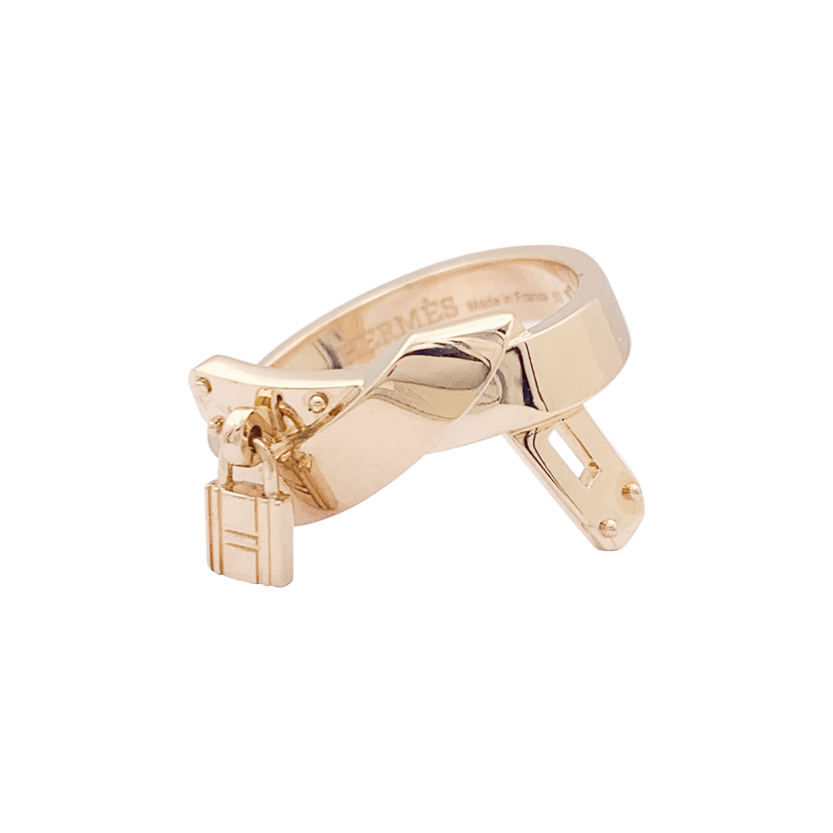 Bague Hermès "Kelly Gavroche" or rose. - Maison Eloe