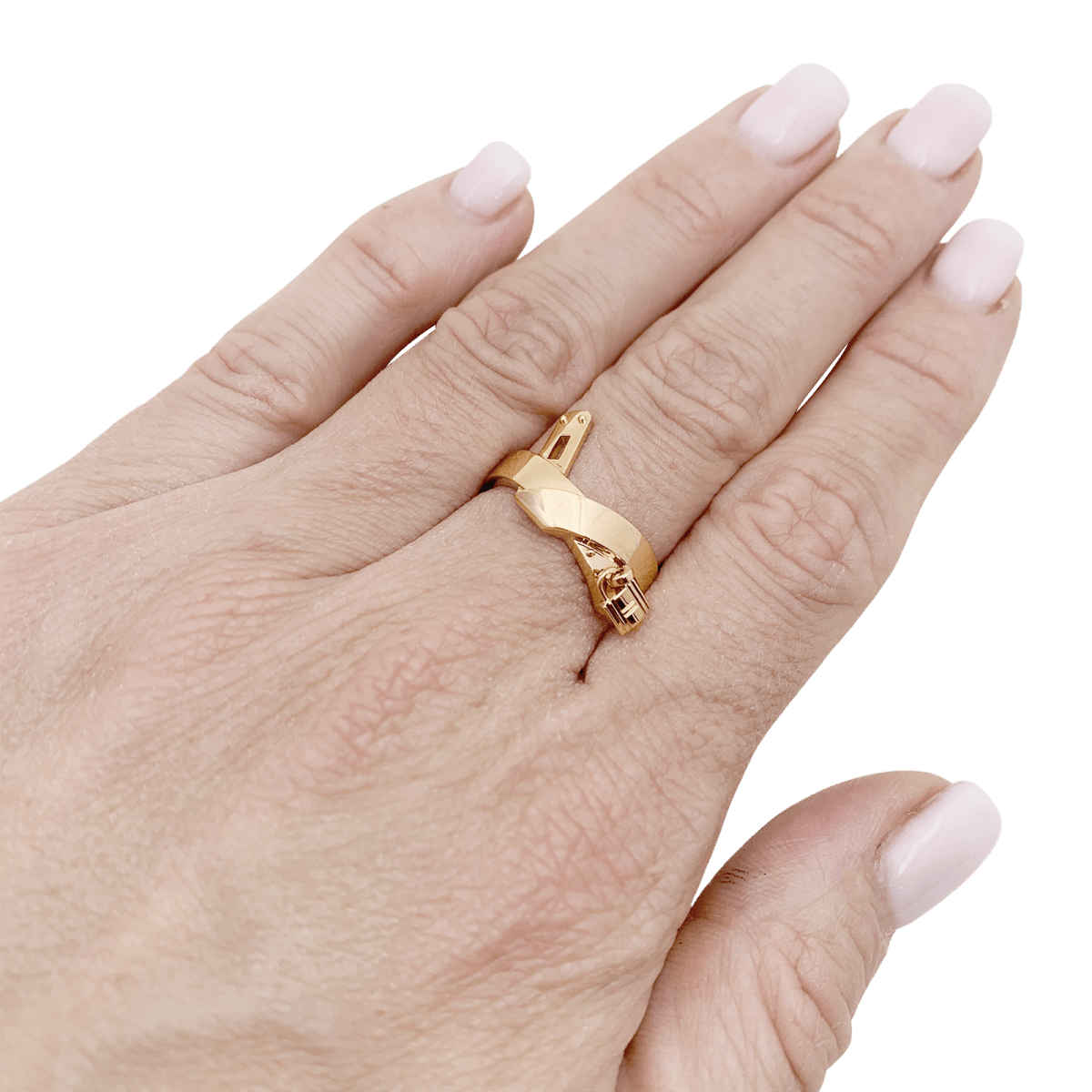 Bague Hermès "Kelly Gavroche" or rose. - Maison Eloe