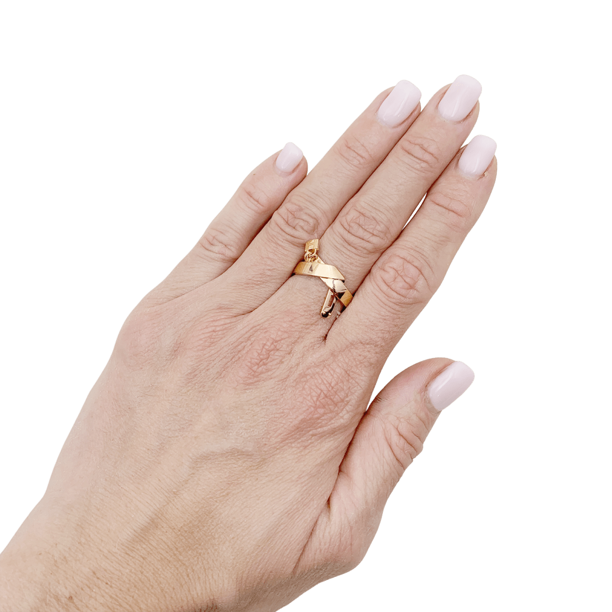 Bague Hermès "Kelly Gavroche" or rose. - Maison Eloe